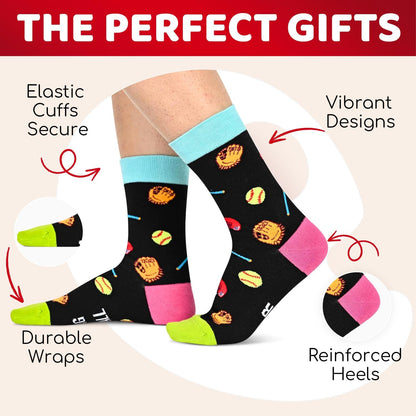 Men Women Sports Gifts - Softball Lifting Basketball Baseball Hockey Soccer Socks