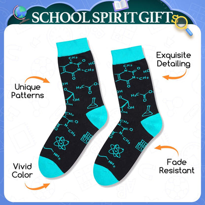 Doctor Nurse Gifts for Men - Male Nurse Gifts Dice Chemistry Teacher Gift Socks