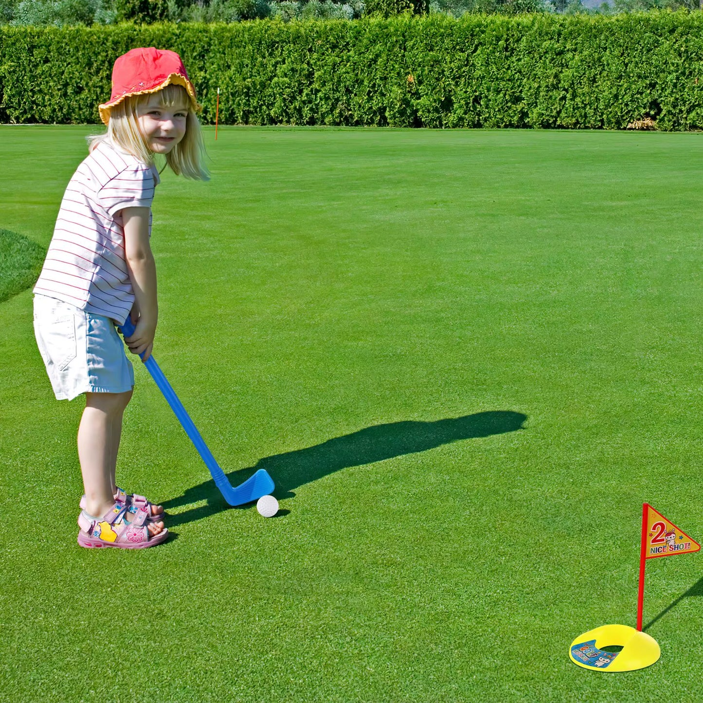 Kids Golf Toy Set with Clubs & Balls - Preschool Learning & Sports Toy - Ideal Birthday Gift for Toddlers 2-5 Years Old