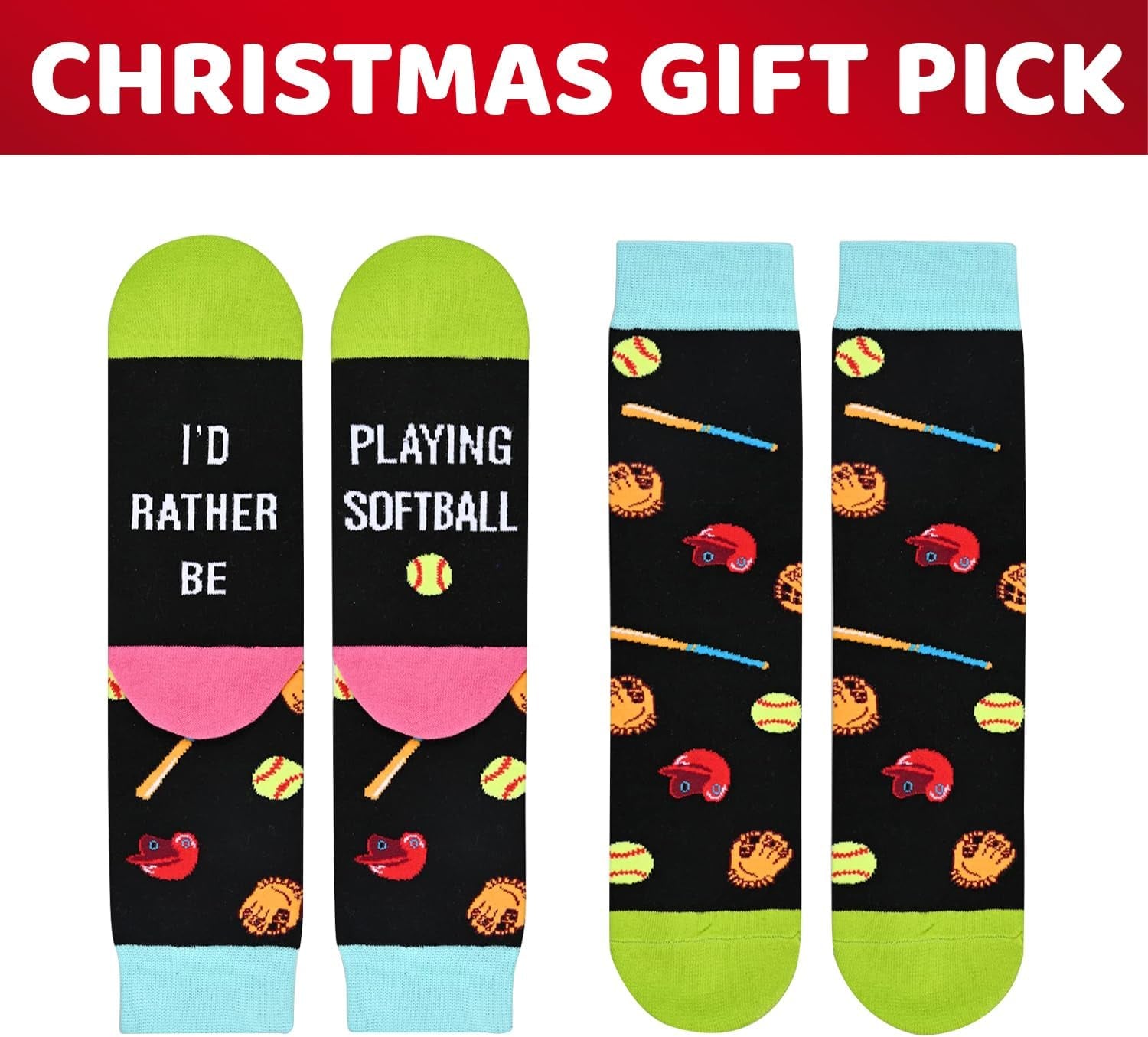 Men Women Sports Gifts - Softball Lifting Basketball Baseball Hockey Soccer Socks