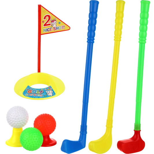 Kids Golf Toy Set with Clubs & Balls - Preschool Learning & Sports Toy - Ideal Birthday Gift for Toddlers 2-5 Years Old