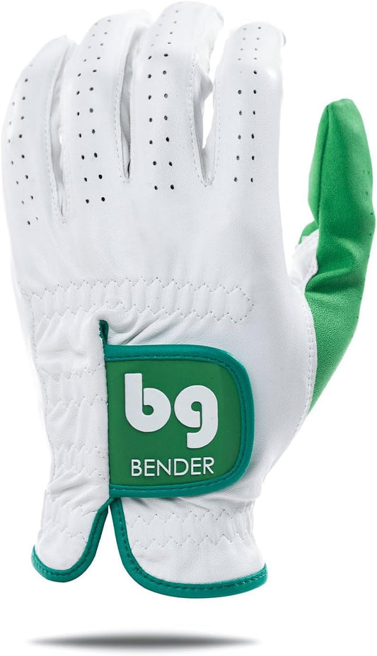 Bender - Mens Golf Glove, Durable Leather Golf Gloves, Unique Golf Gloves