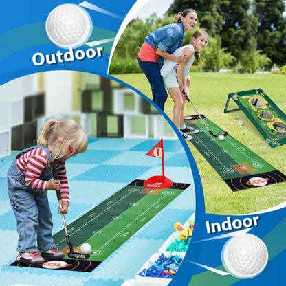 LED Toddler Golf Set for Kids 3-8 | 6 Light-Up Balls & Clubs | Indoor/Outdoor Sports Toy & Birthday Gift for Boys & Girls