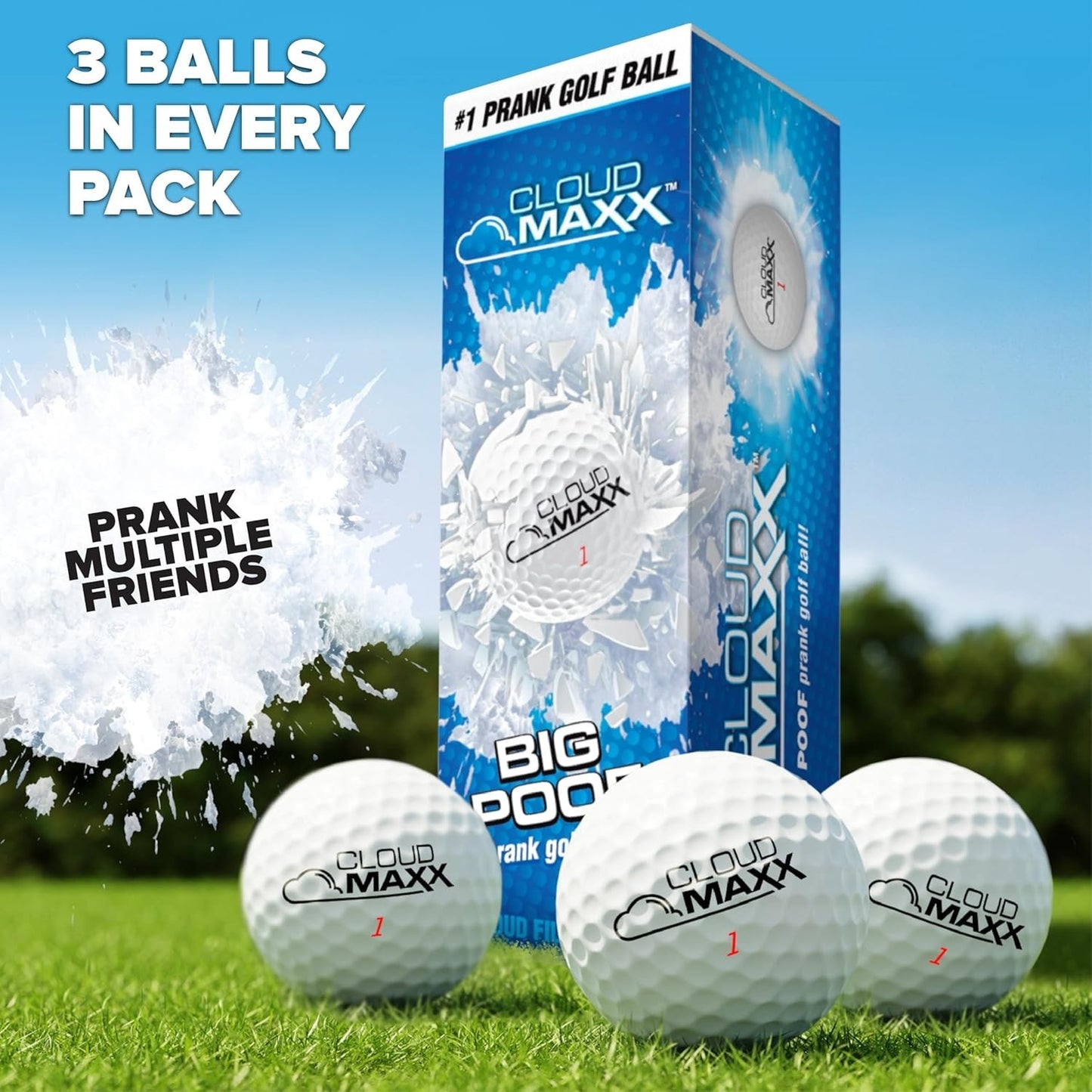 Prank Golf Balls - Funny Exploding Golf Ball Trick - Gag Golfing Gifts for Men W