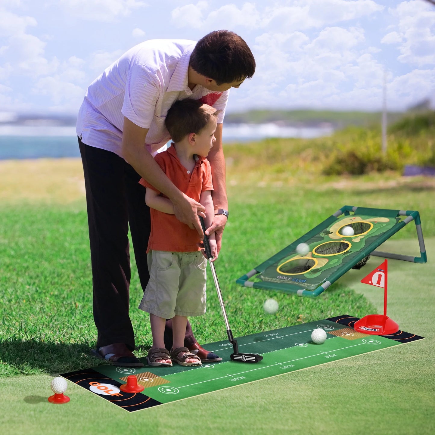 LED Toddler Golf Set for Kids 3-8 | 6 Light-Up Balls & Clubs | Indoor/Outdoor Sports Toy & Birthday Gift for Boys & Girls
